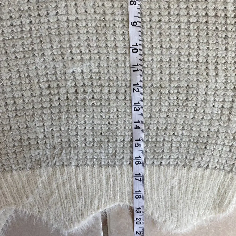 NWOT FRNCH Paris Cream Mock-Neck Soft Knit Sweater S/M — Quiet Luxury